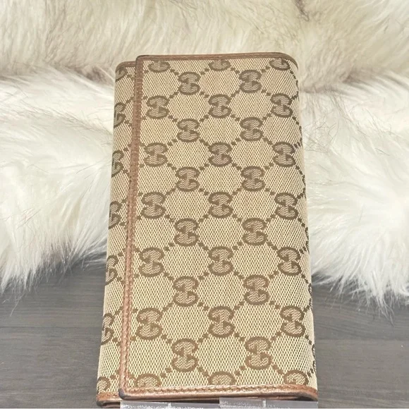 💰⬇️ GUCCI 
Pre-Loved Beige GG Canvas Flap Continental Wallet 💕 - Picture 4 of 16